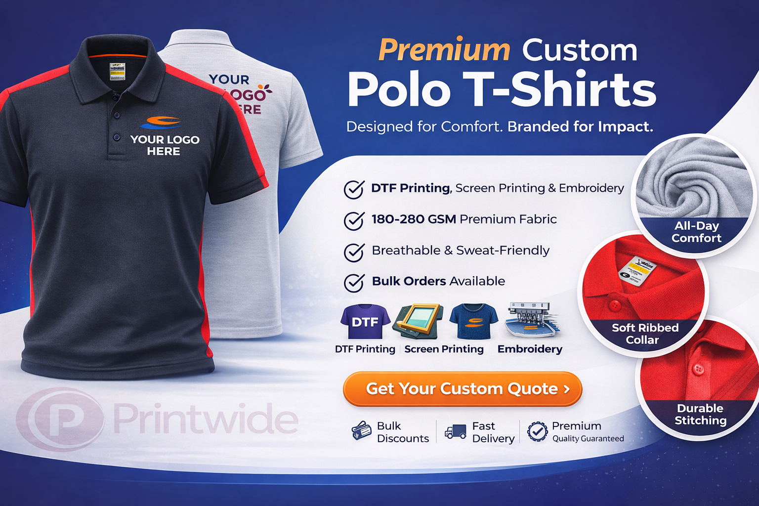 premium custom polo t shirts for you